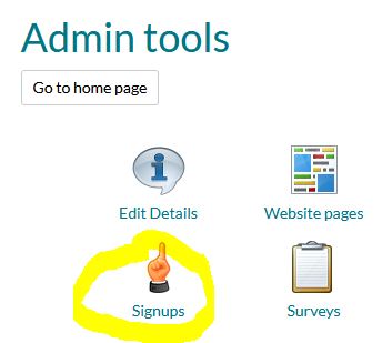 Admin Signups